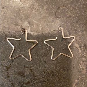 Star hoop earrings